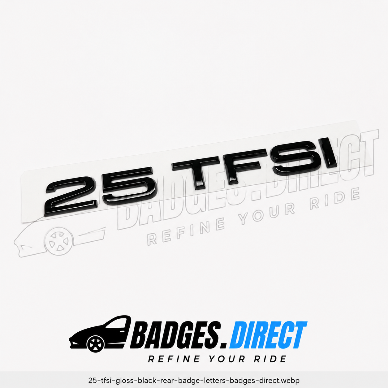 25 TFSI Gloss Black Rear Badge Letters