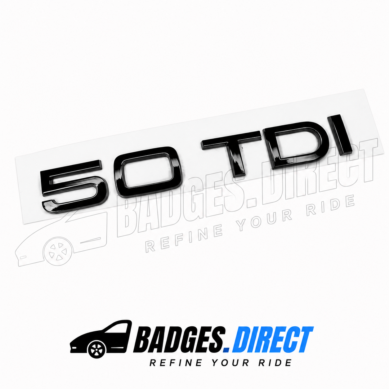 50 TDI Gloss Black Rear Badge Letters