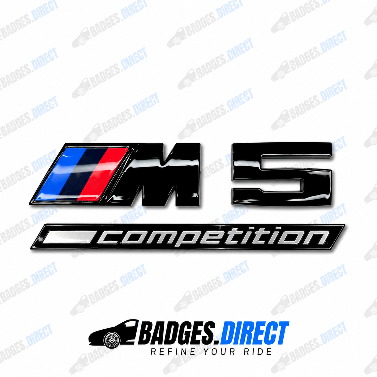 BMW M5 Competition Gloss Black Rear Boot Badge
