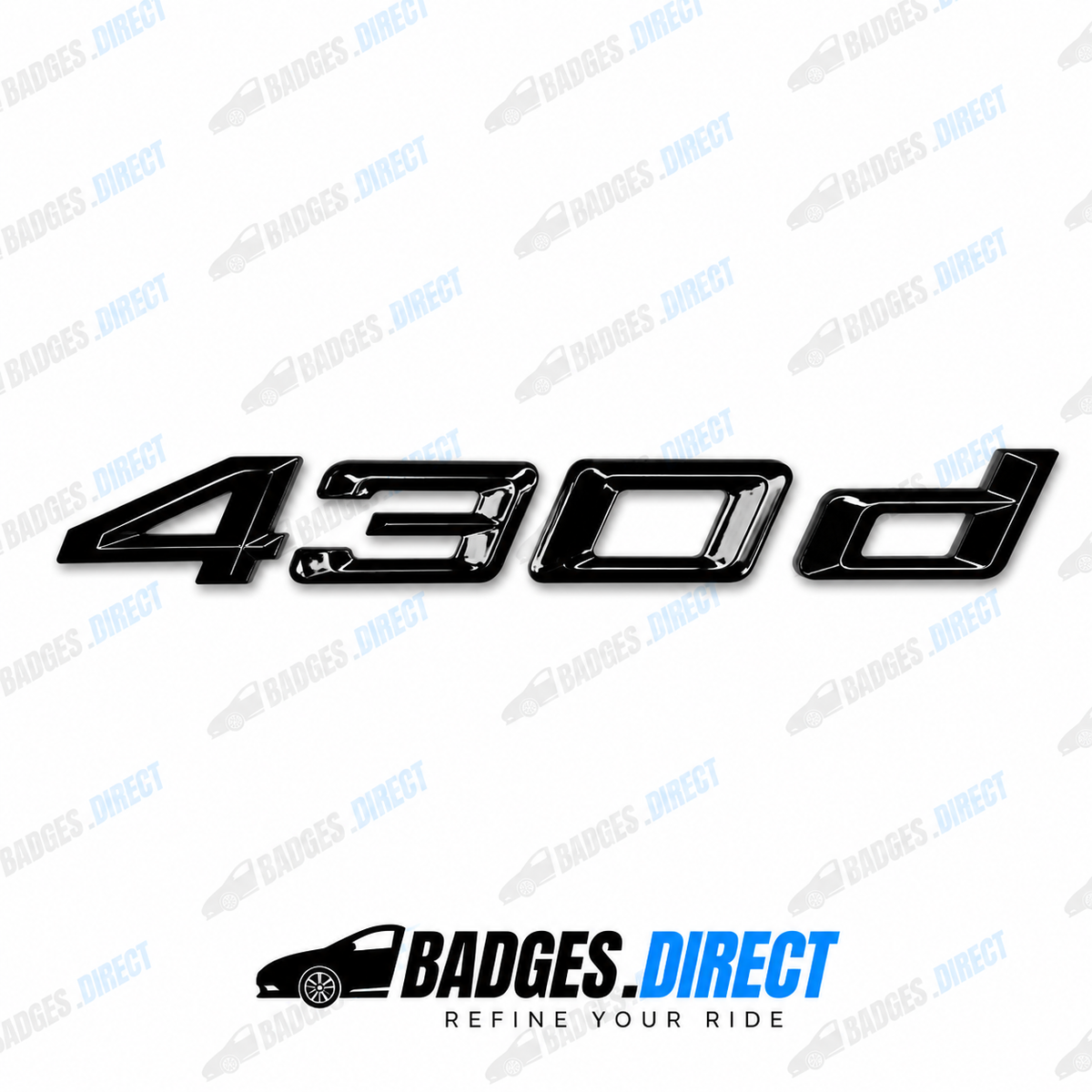 BMW 430d Gloss Black Rear Boot Badge