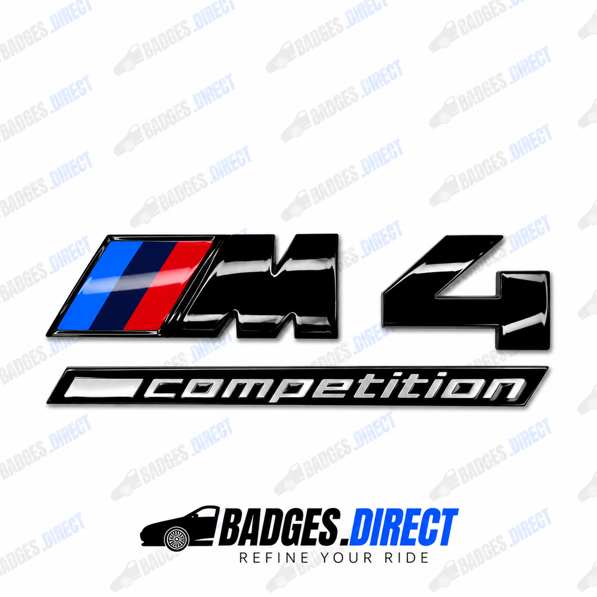 BMW M4 Competition Gloss Black Rear Boot Badge