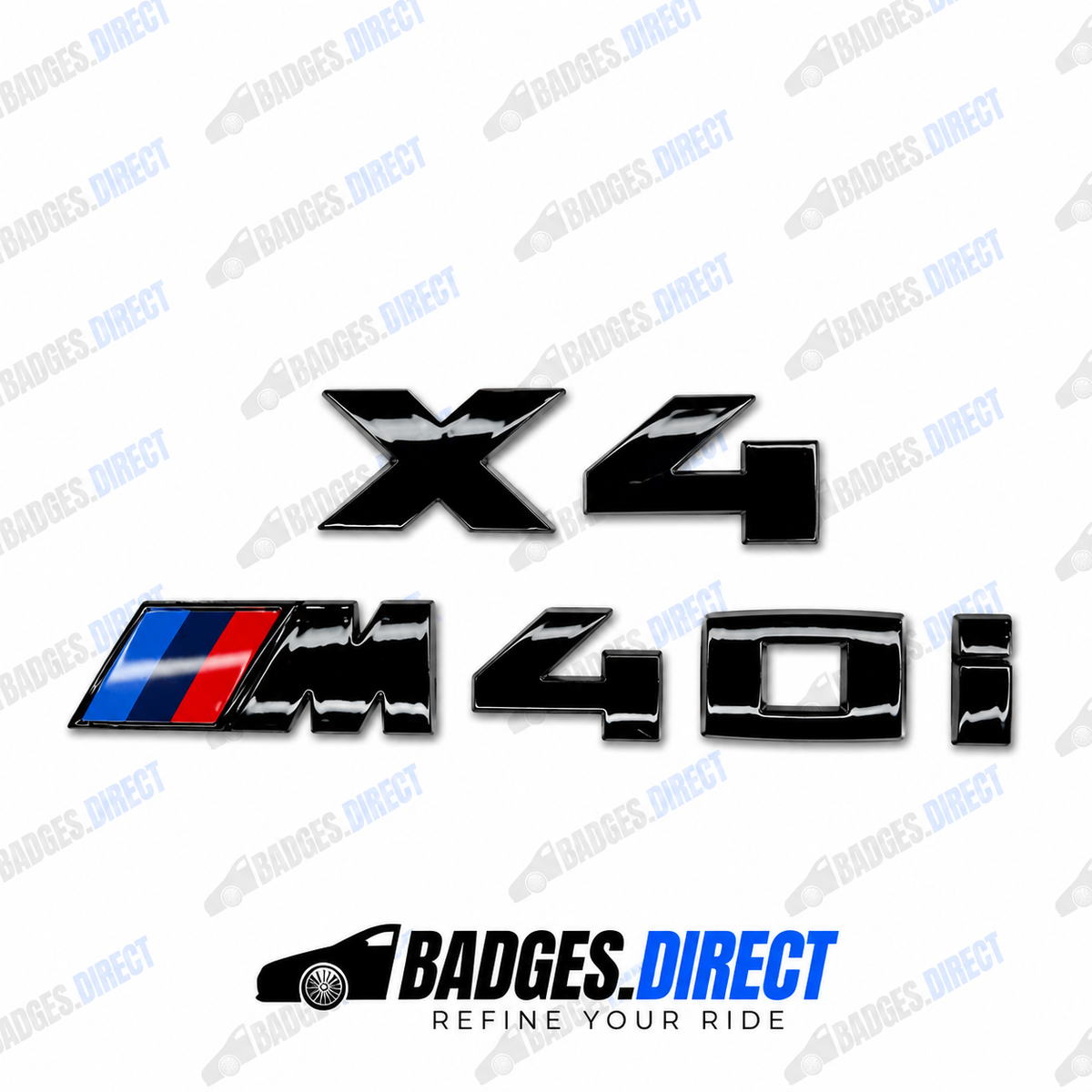 BMW X4 M40i 2018-2025 Gloss Black Rear Boot Badge