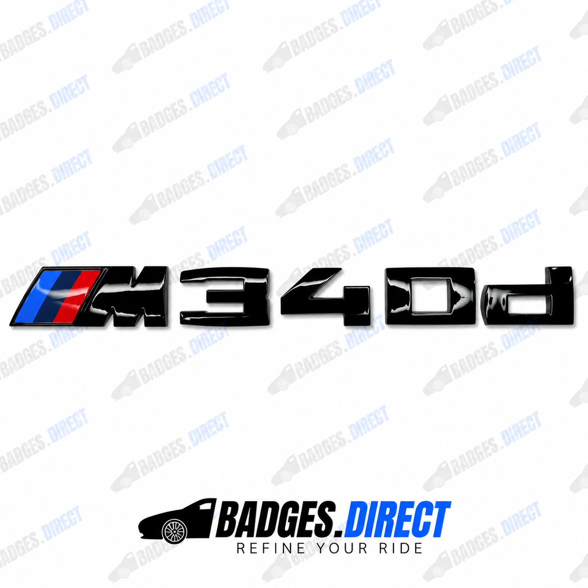 BMW M340d Gloss Black Rear Boot Badge