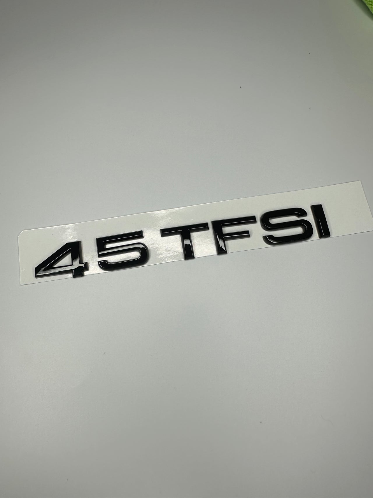 40 TFSI Gloss Black Rear Badge Letters