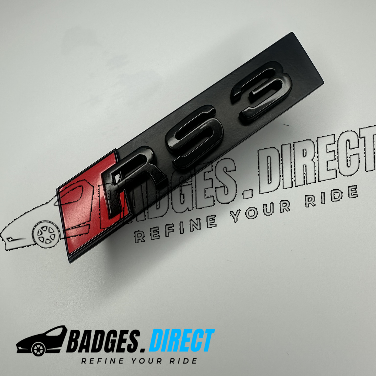 RS3 OEM Fit Grill Badge Gloss Black