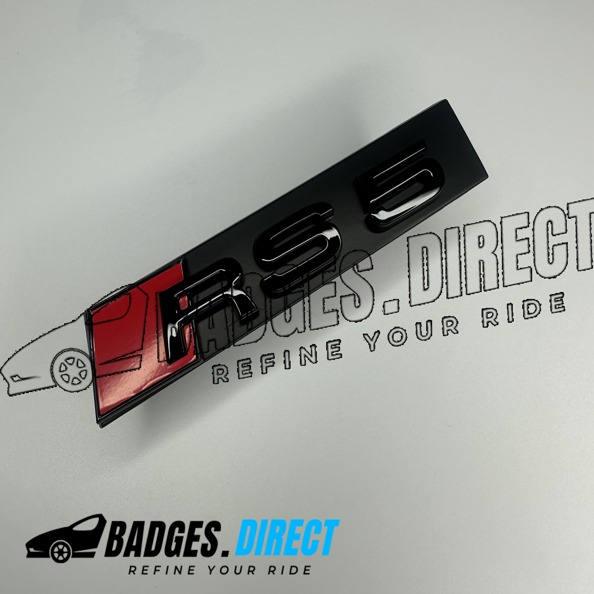 RS5 OEM Fit Grill Badge Gloss Black