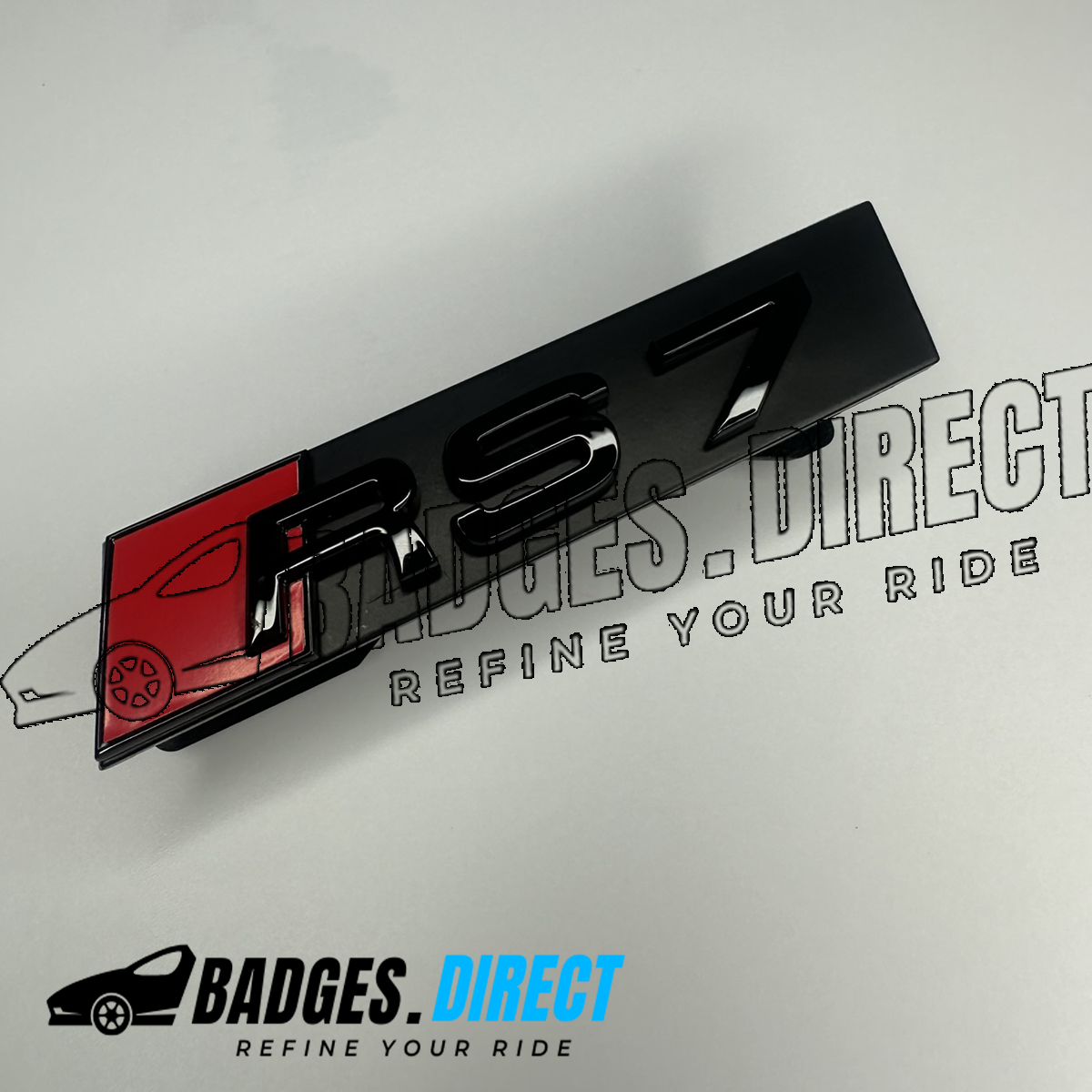 RS7 OEM Fit Grill Badge Gloss Black