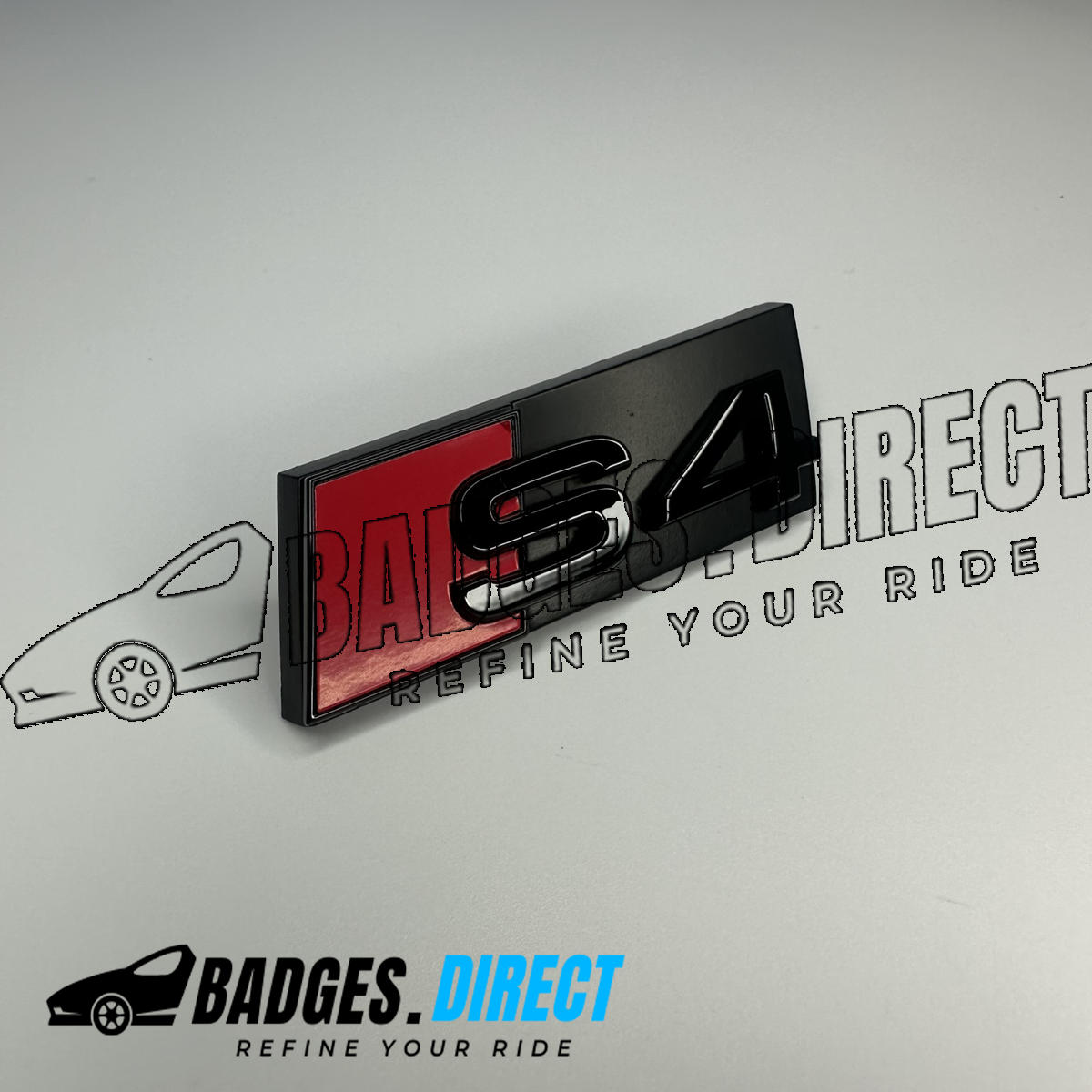 S4 OEM Fit Grill Badge Gloss Black