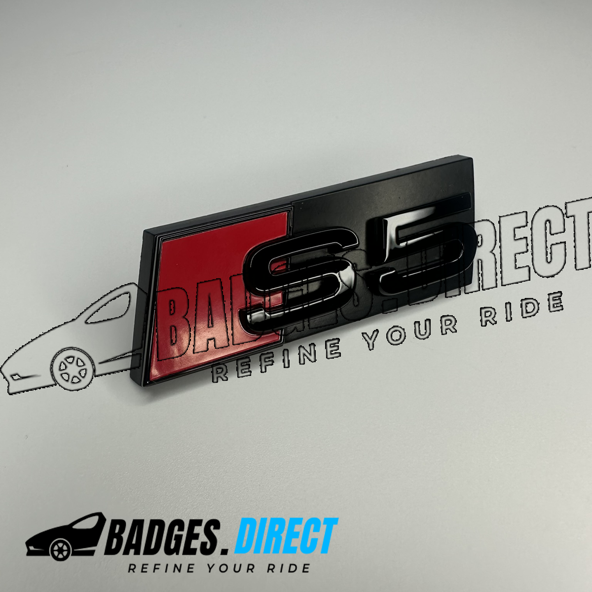 S5 OEM Fit Grill Badge Gloss Black
