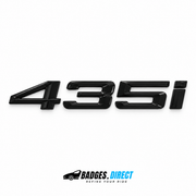 Gloss black BMW 435i rear lettering with Badges.Direct branding.
