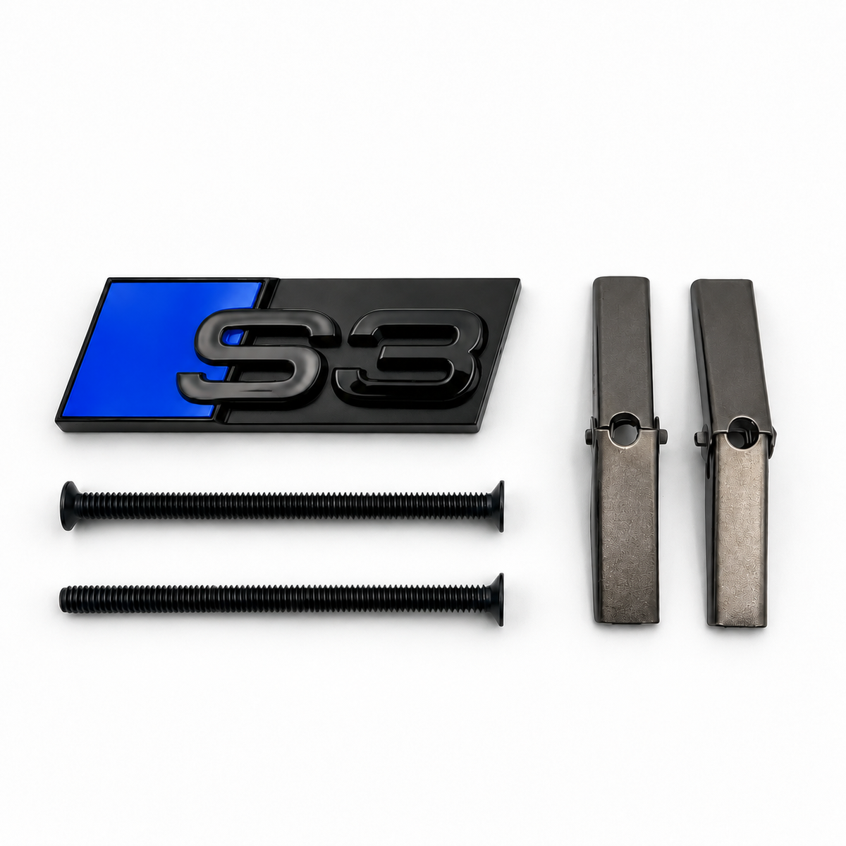 S3 Front Honeycomb Grill Badge Emblem Gloss Black - Ultramarine Blue