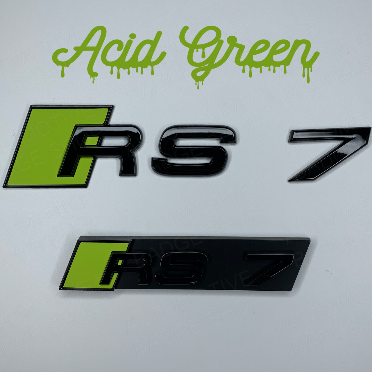 Acid Green RS7 Rear and Grill Badge