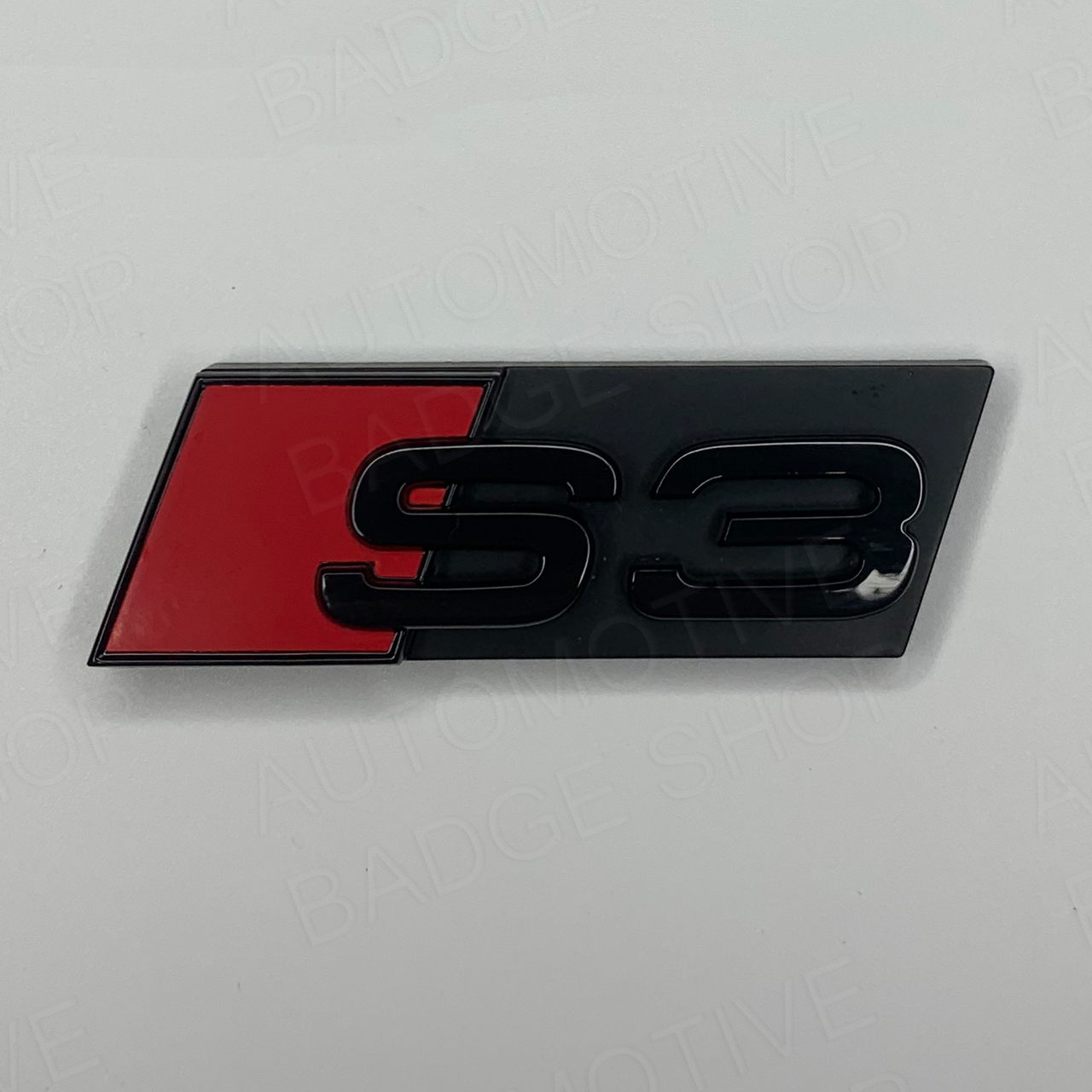 S3 Grill Gloss Black Badge - OEM Red