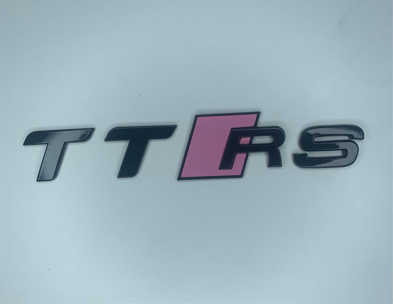 Bubble Gum Pink TTRS Mk2 Rear Badge
